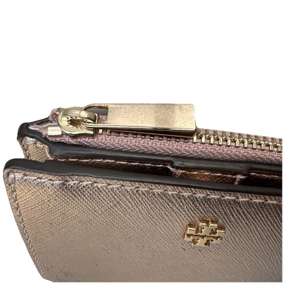 Tory Burch Emerson Mini Leather Wallet Rose Gold Retail $178 - Picture 13 of 13